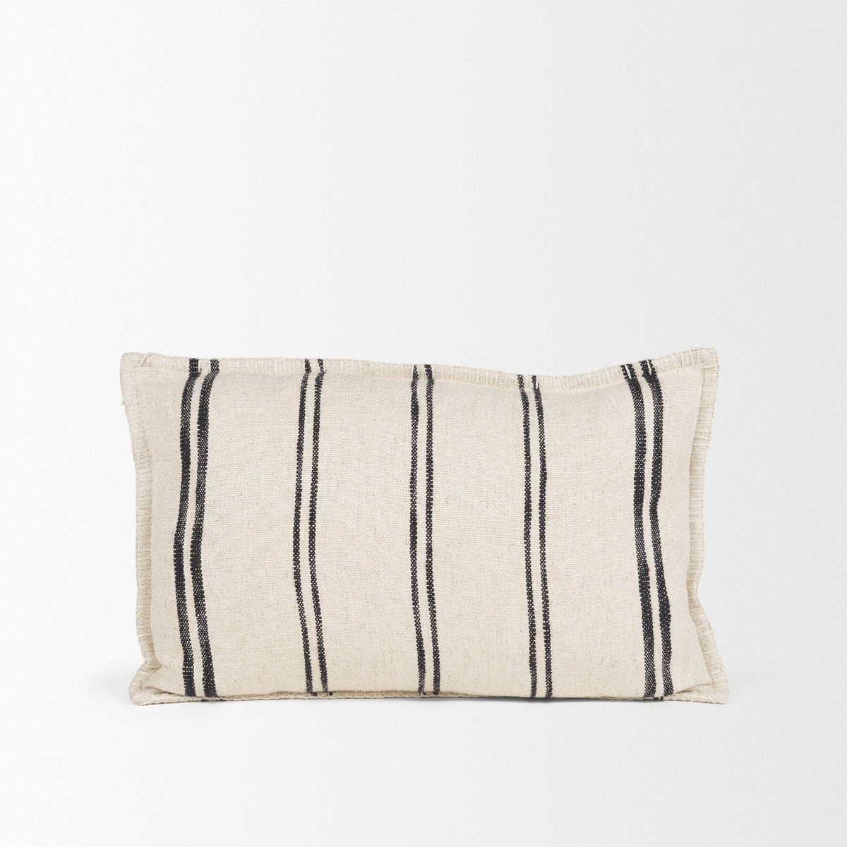Liv Cream/Black 13x21 Pillow Cover with Down Filler - Ornate Home