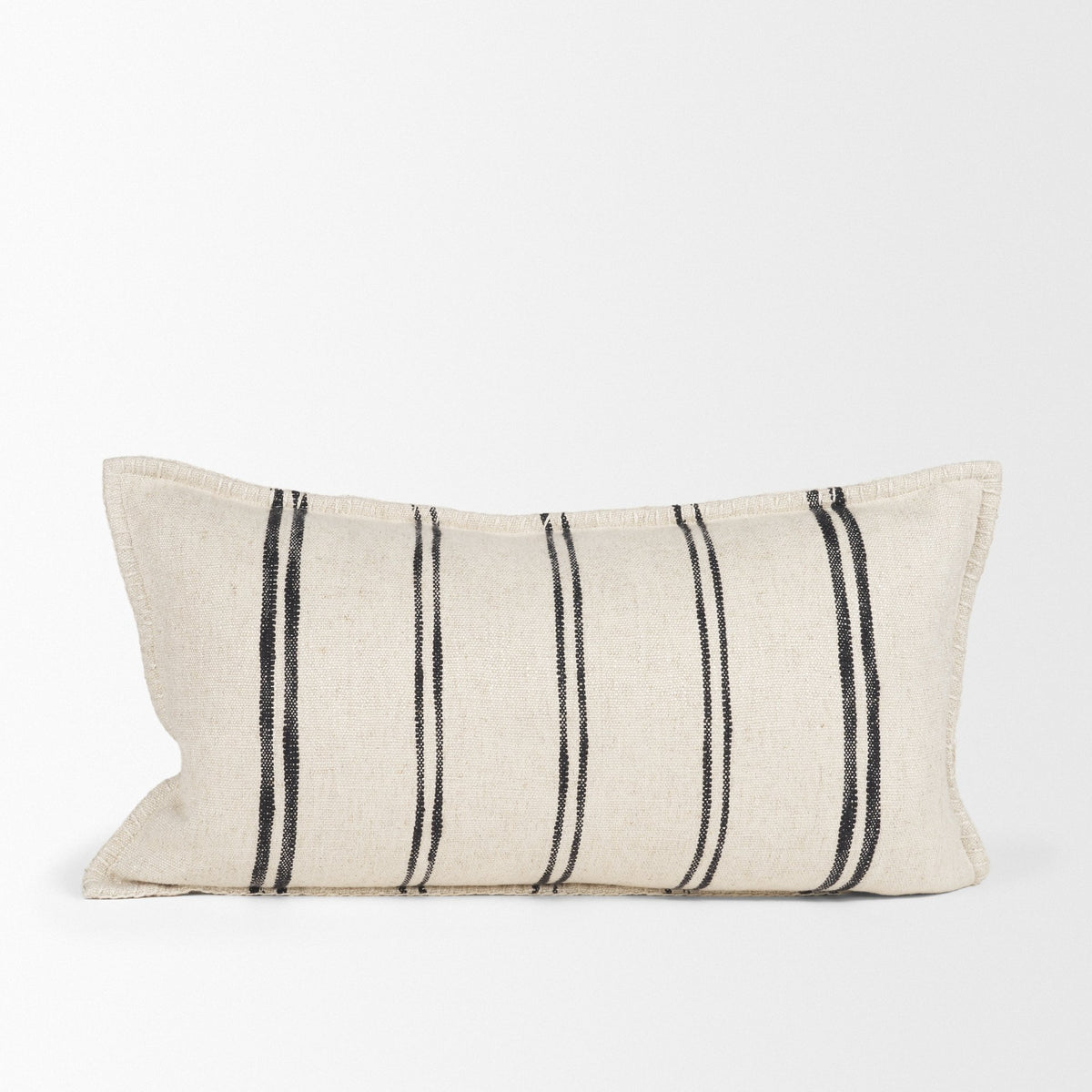 Liv Cream/Black 14x26 Lumbar Decorative Pillow Cover - Ornate Home