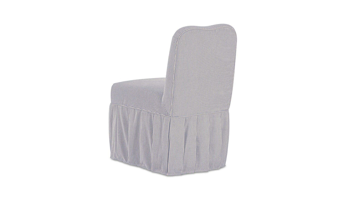 Liv Navy Stripe Slipcover Dining Chair (Set of 2) - Ornate Home
