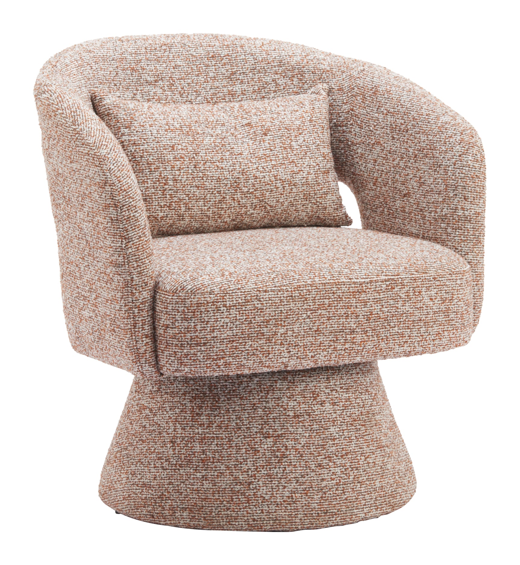 Liva Frosty Brown Swivel Chair - Ornate Home