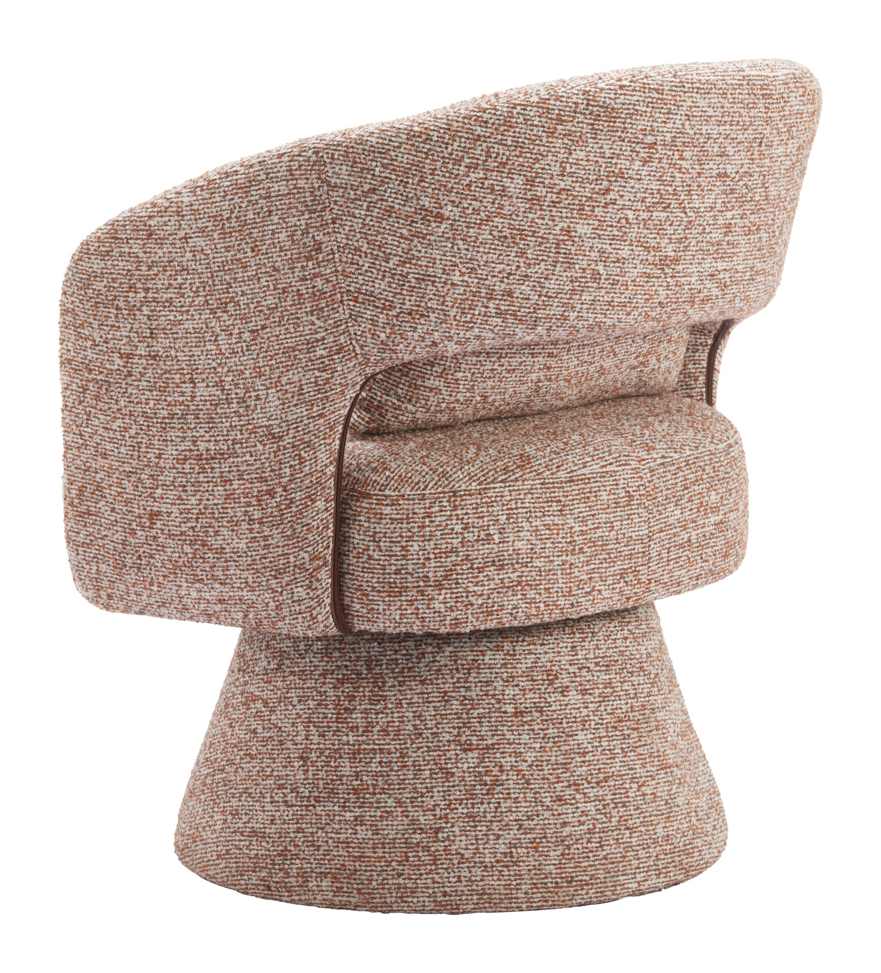 Liva Frosty Brown Swivel Chair - Ornate Home