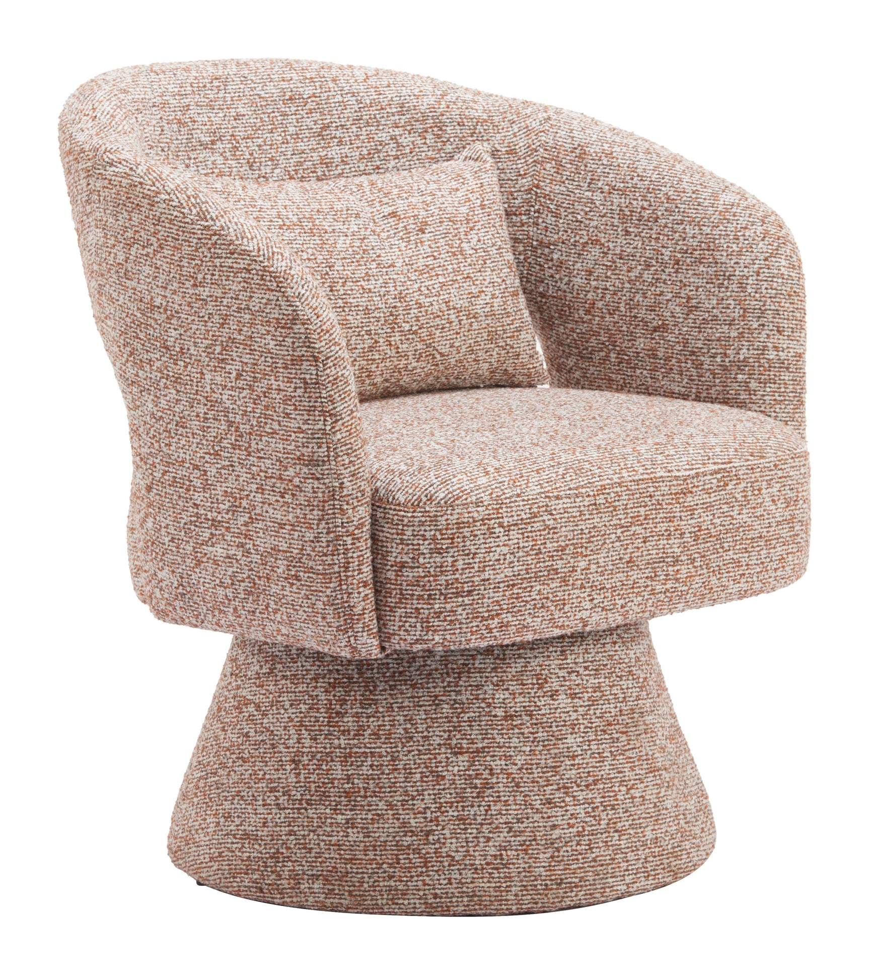 Liva Frosty Brown Swivel Chair - Ornate Home