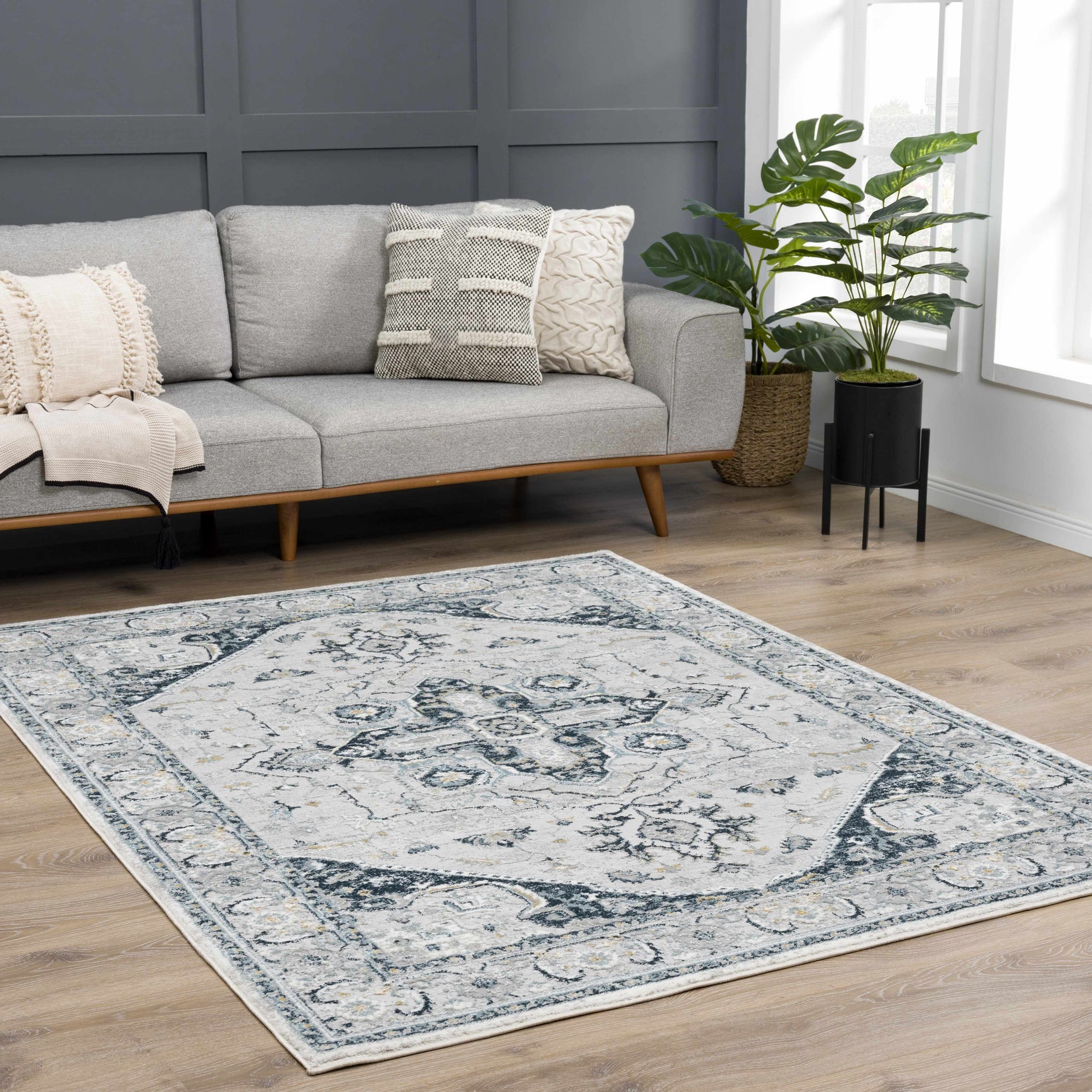 Liverpool Blue Area Rug - Clearance - Ornate Home