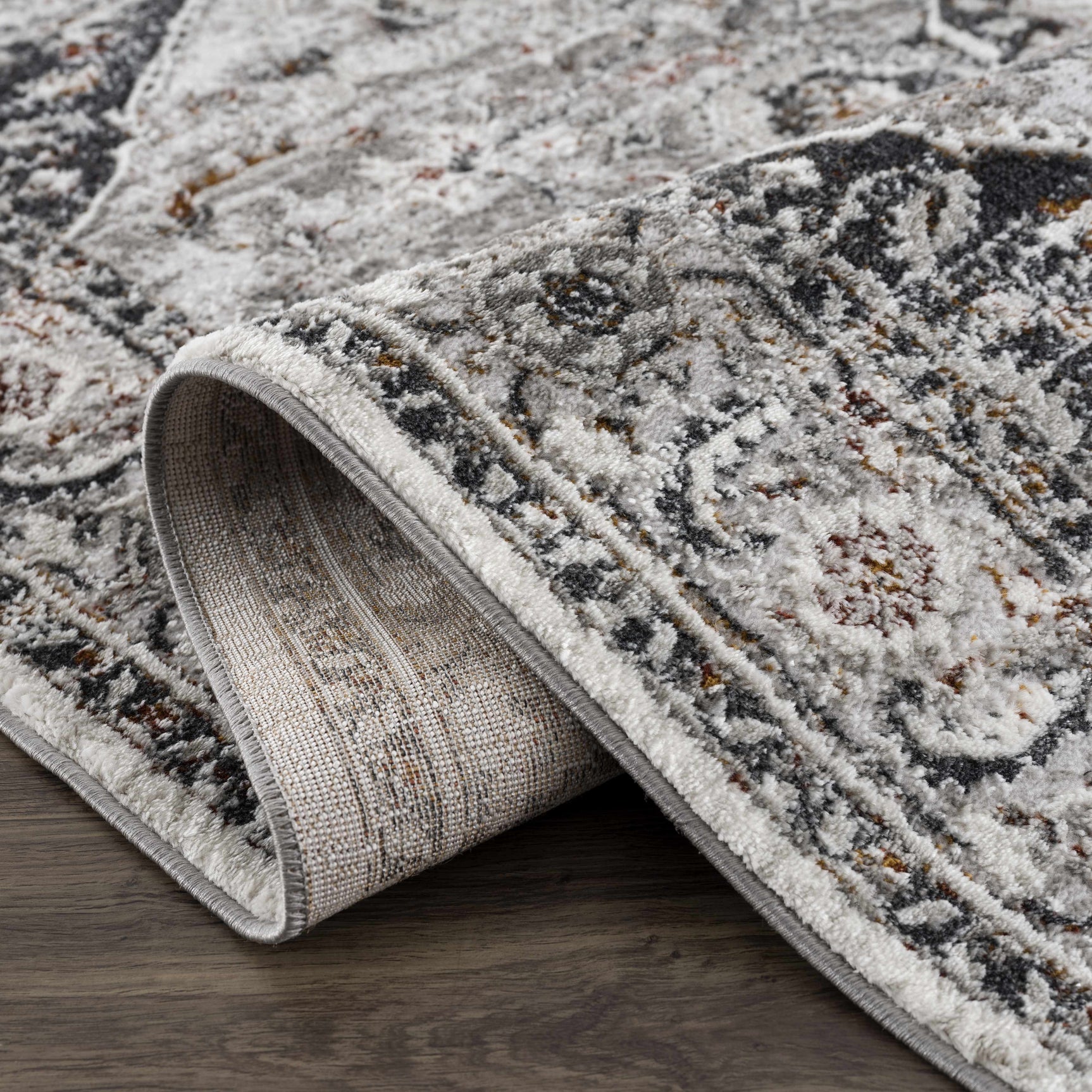 Liverpool Dark Gray Area Rug - Clearance - Ornate Home