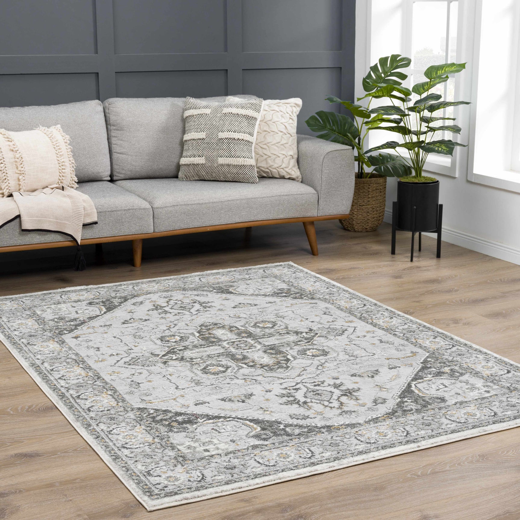 Liverpool Light Gray Area Rug - Clearance - Ornate Home