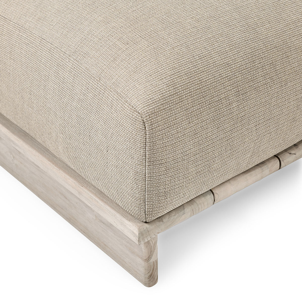 Livia Teak Taupe 3Pc Outdoor Sectional Sofa - Ornate Home