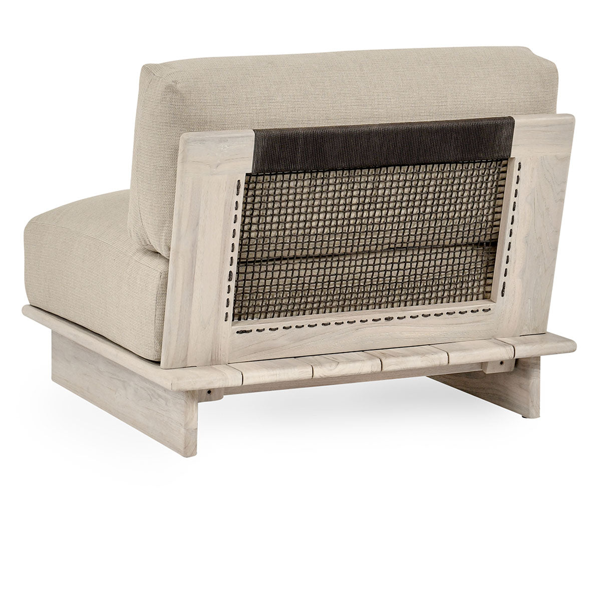 Livia Teak Taupe Outdoor Armless Chair - Ornate Home