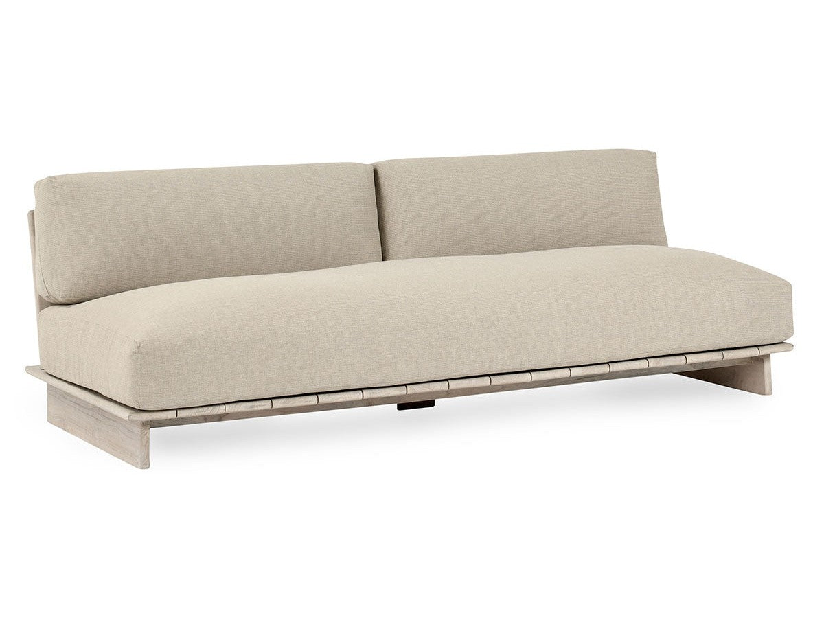 Livia Teak Taupe Outdoor Sofa - Ornate Home