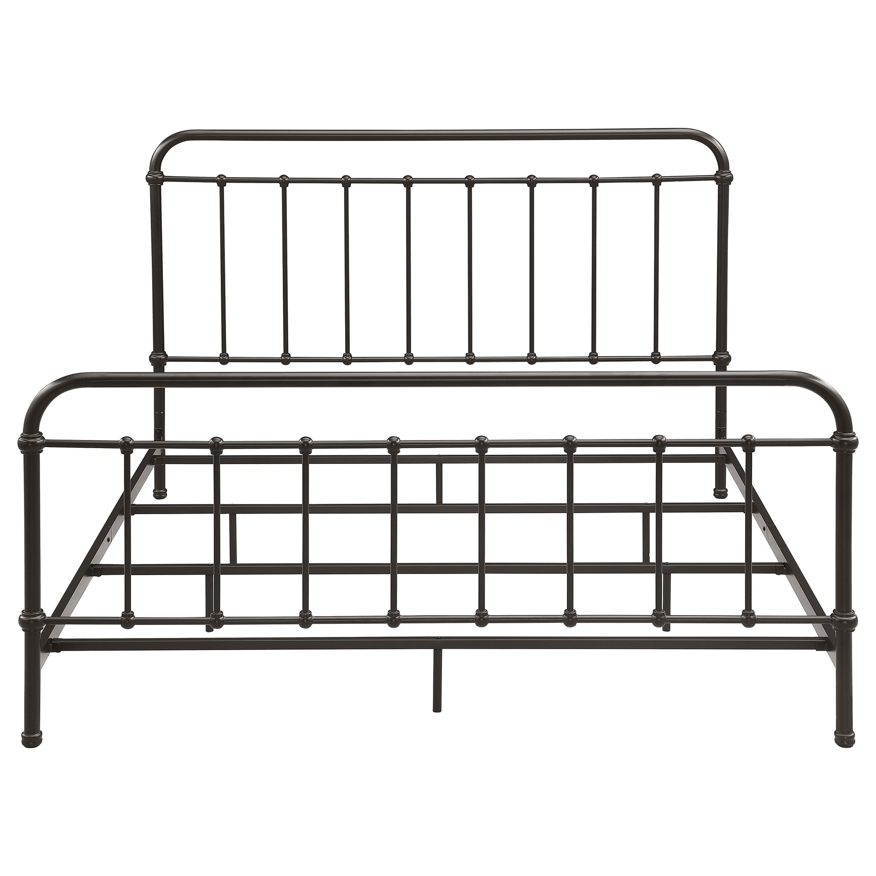 Livingston Dark Bronze Metal Eastern King Open Frame Bed - Ornate Home