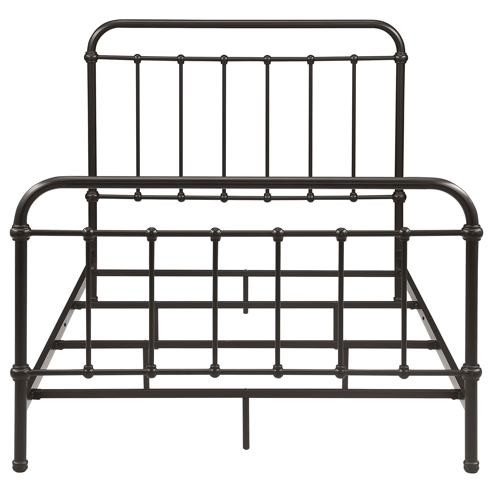 Livingston Dark Bronze Metal Full Open Frame Bed - Ornate Home