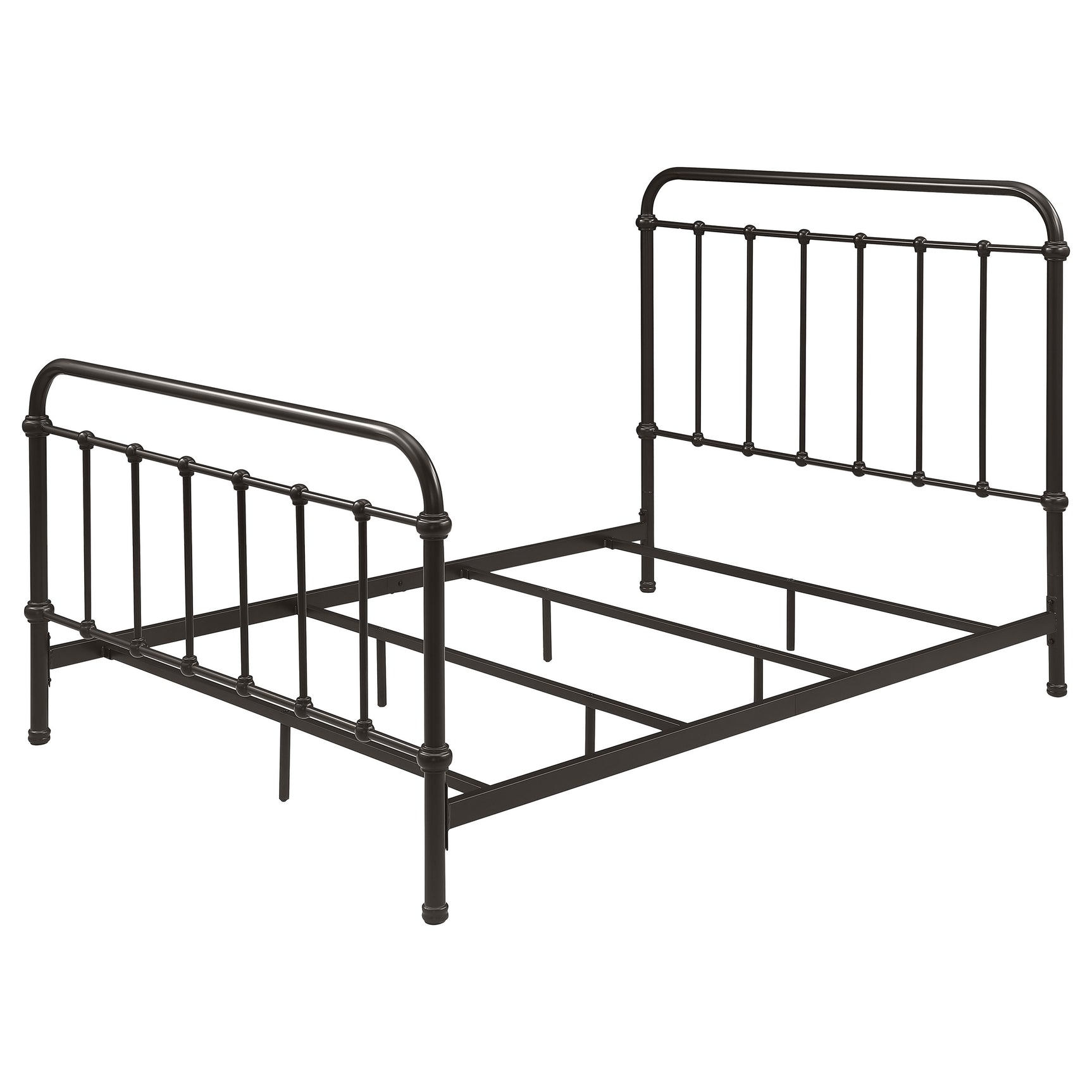 Livingston Dark Bronze Metal Full Open Frame Bed - Ornate Home
