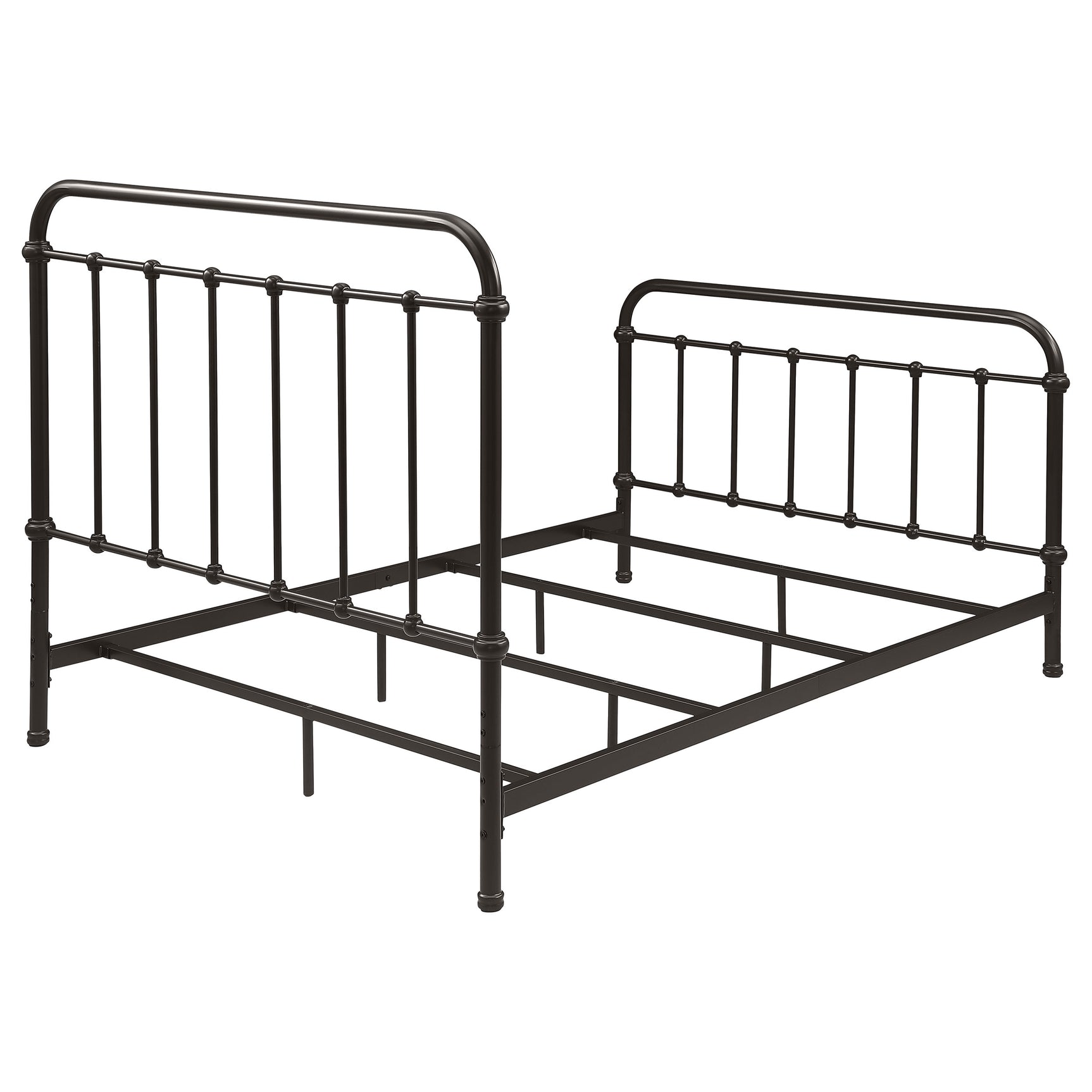 Livingston Dark Bronze Metal Full Open Frame Bed - Ornate Home