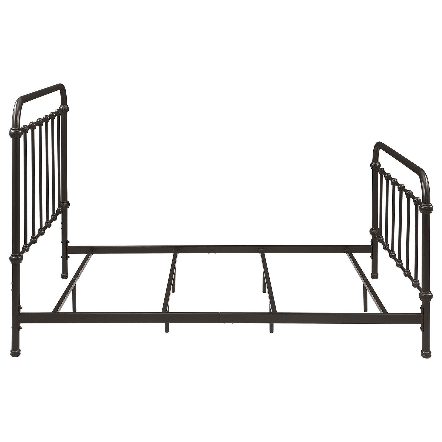 Livingston Dark Bronze Metal Full Open Frame Bed - Ornate Home