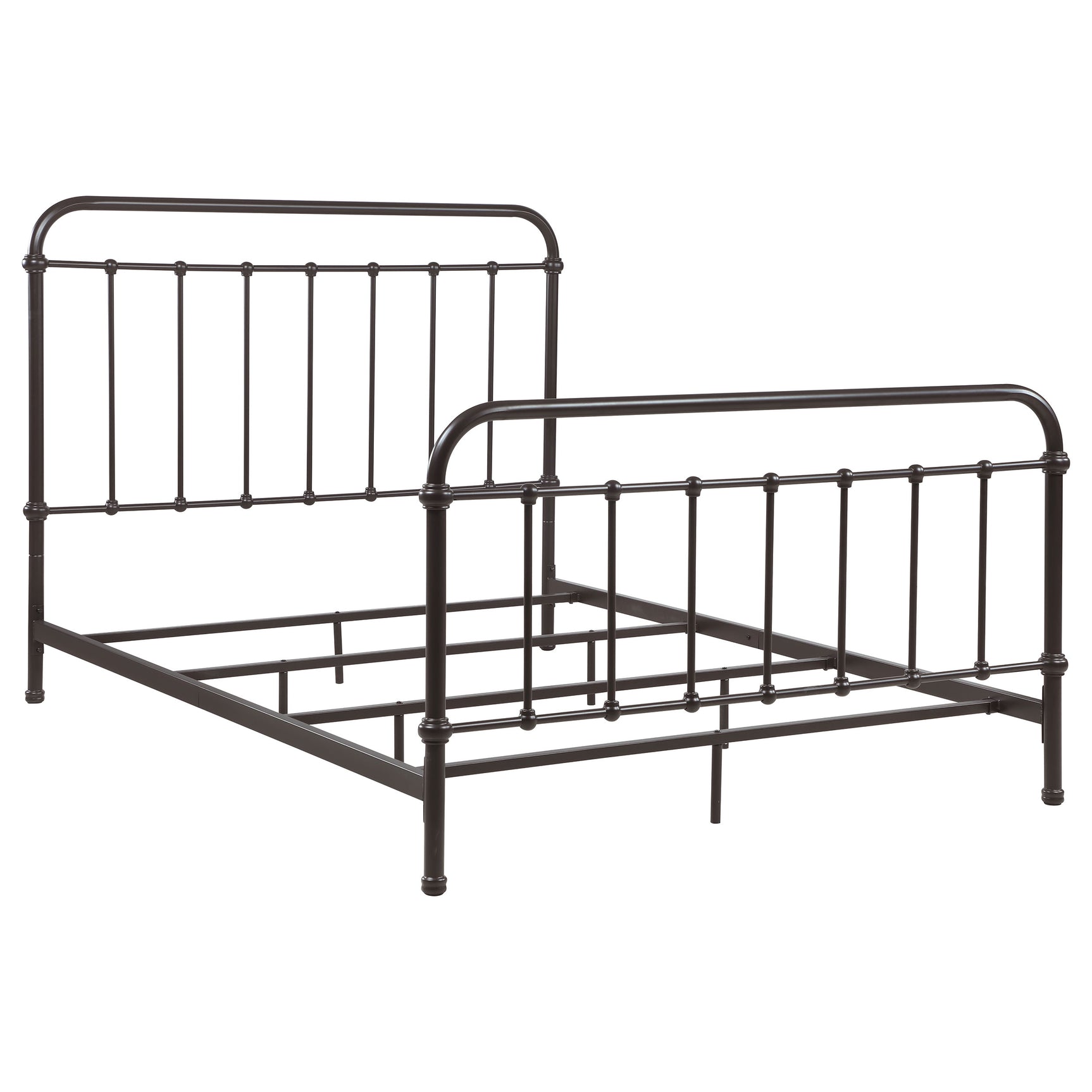 Livingston Dark Bronze Metal Queen Open Frame Bed - Ornate Home