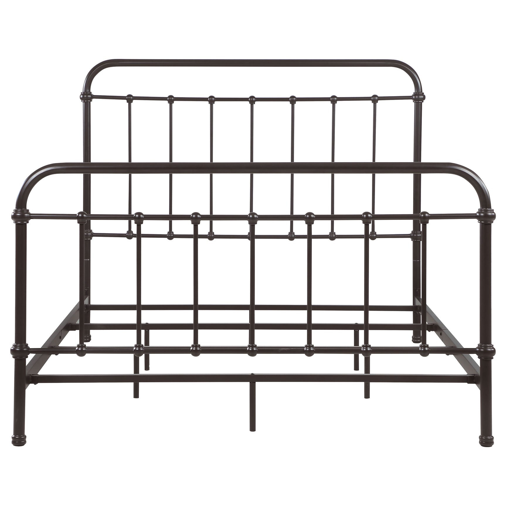 Livingston Dark Bronze Metal Queen Open Frame Bed - Ornate Home