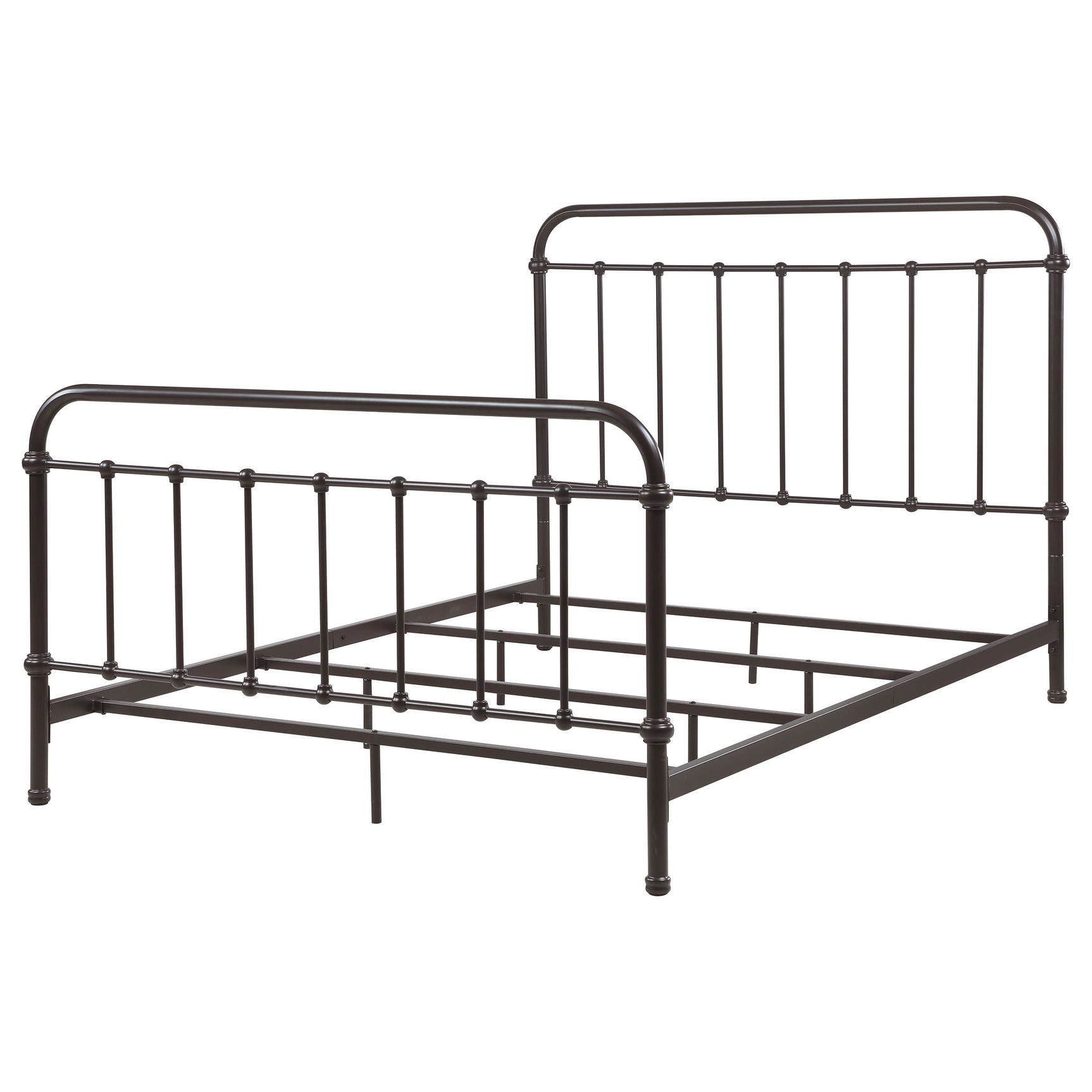Livingston Dark Bronze Metal Queen Open Frame Bed - Ornate Home