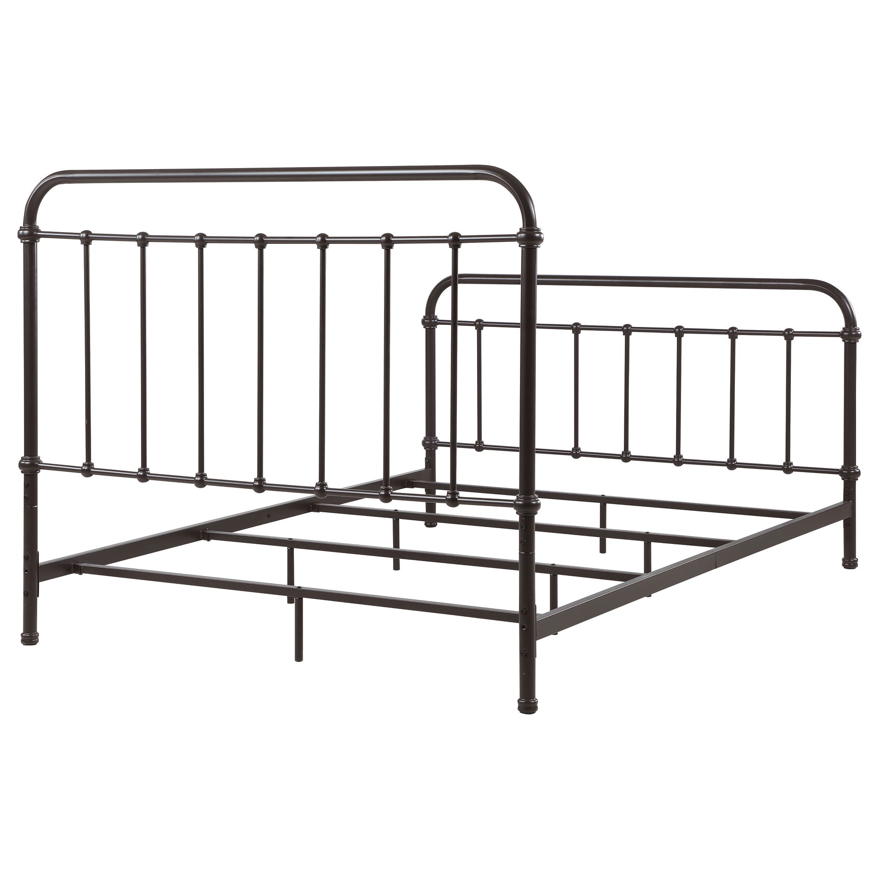 Livingston Dark Bronze Metal Queen Open Frame Bed - Ornate Home
