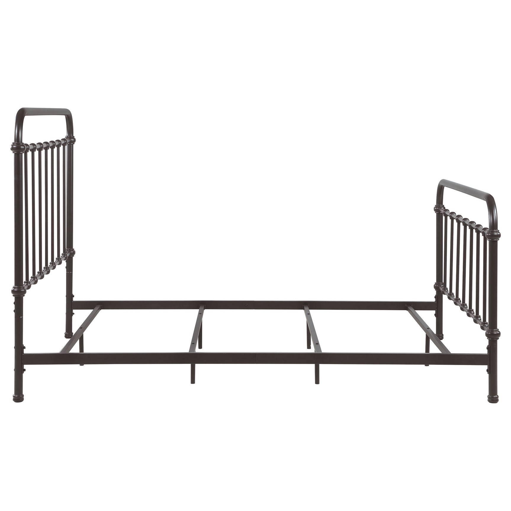 Livingston Dark Bronze Metal Queen Open Frame Bed - Ornate Home