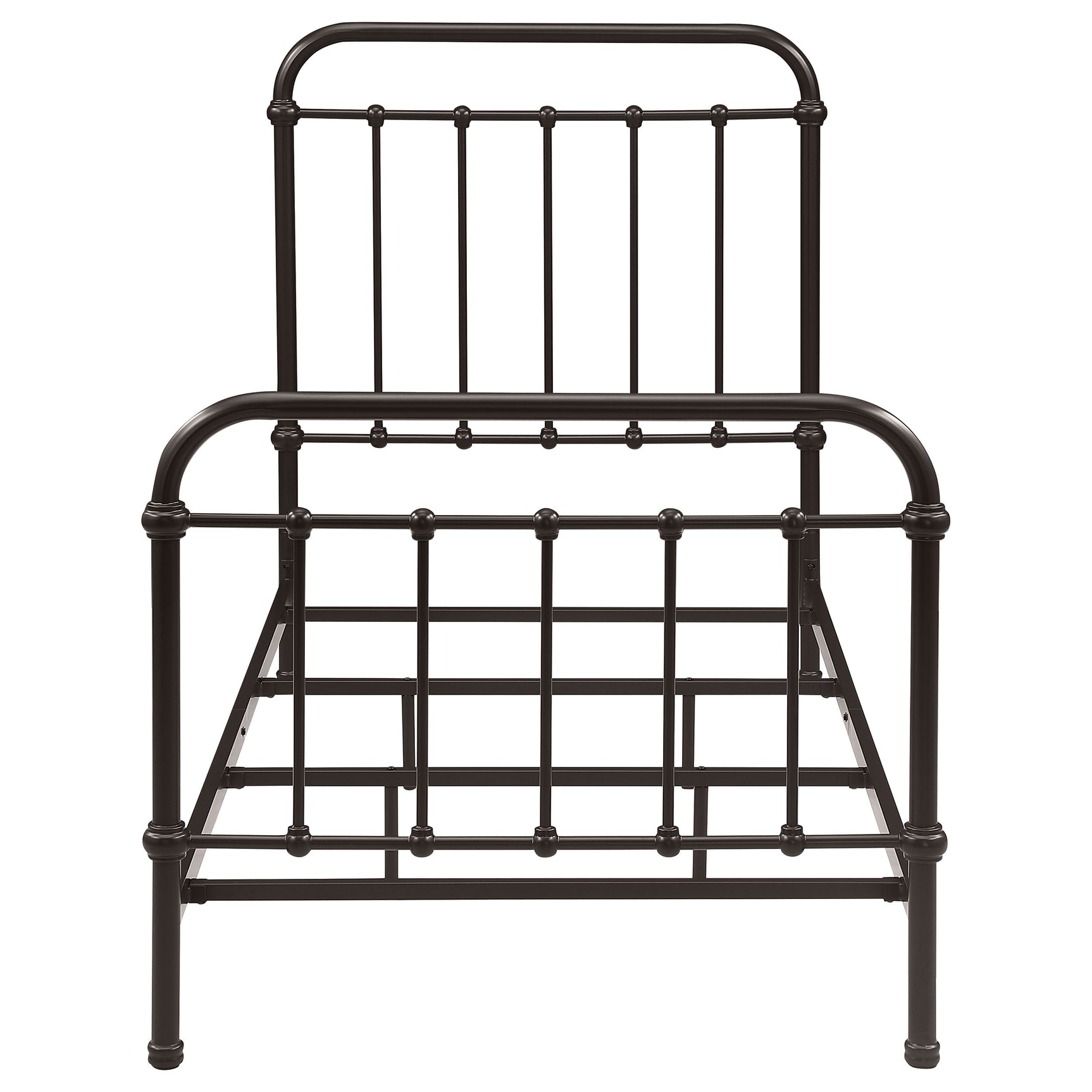 Livingston Dark Bronze Metal Twin Open Frame Bed - Ornate Home