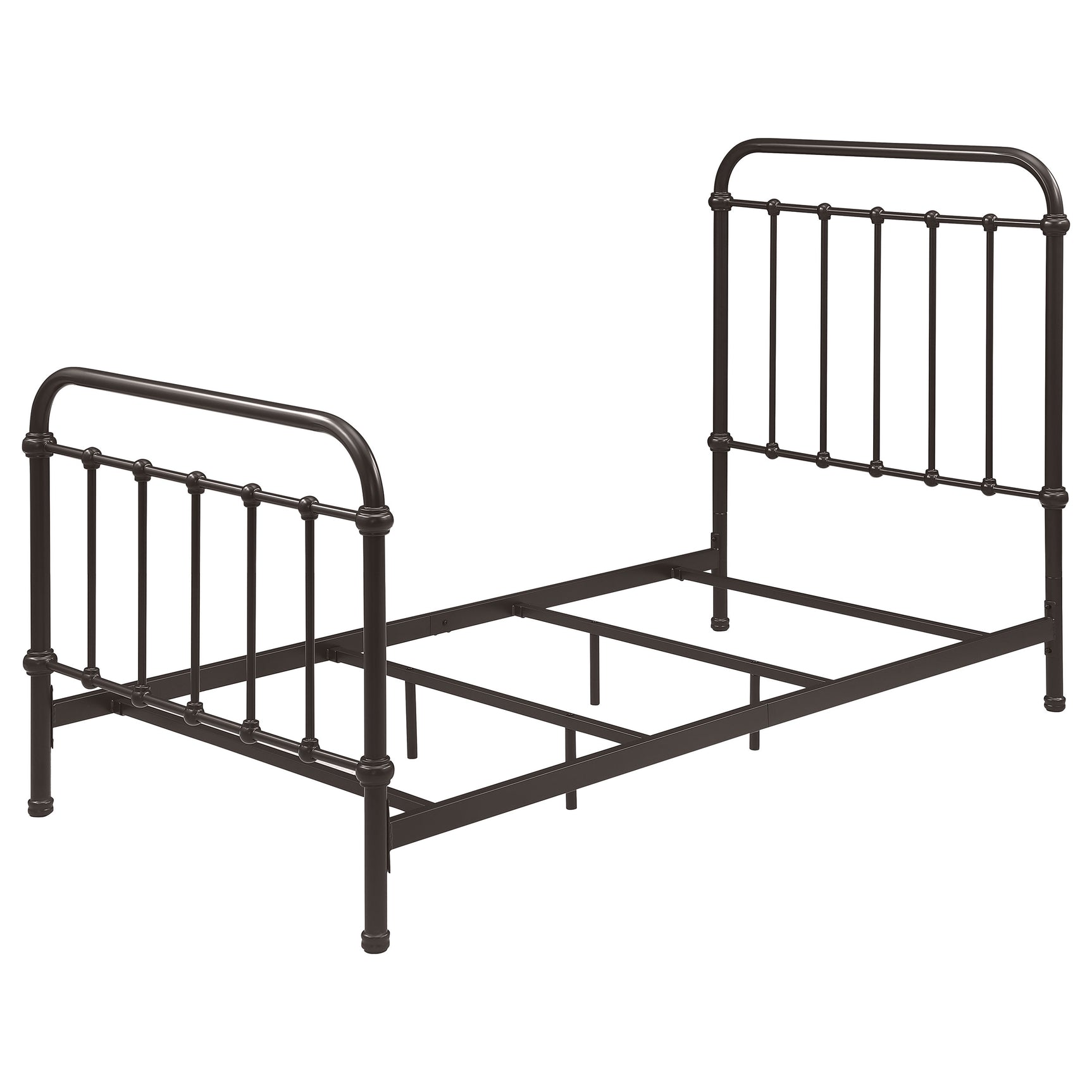 Livingston Dark Bronze Metal Twin Open Frame Bed - Ornate Home