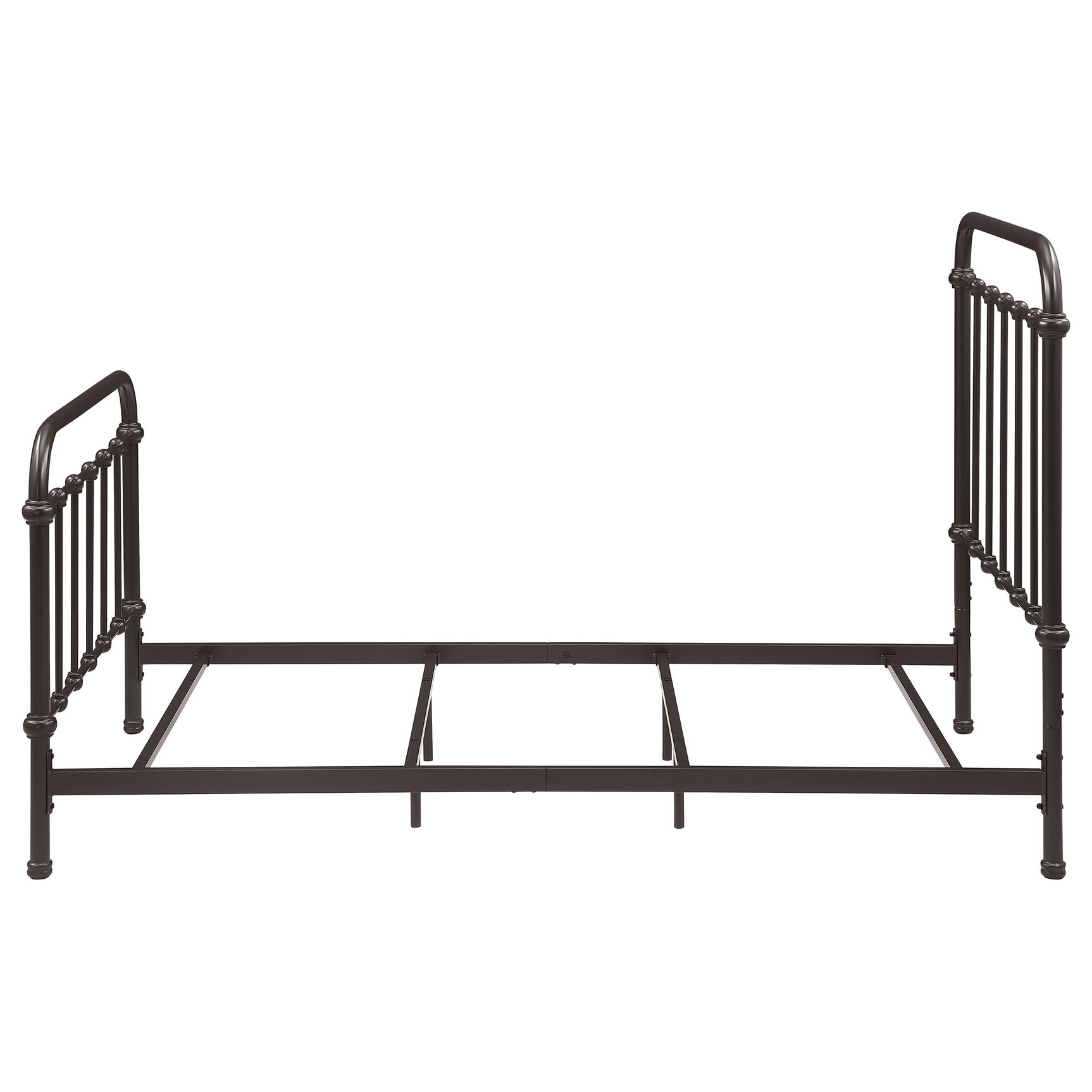 Livingston Dark Bronze Metal Twin Open Frame Bed - Ornate Home