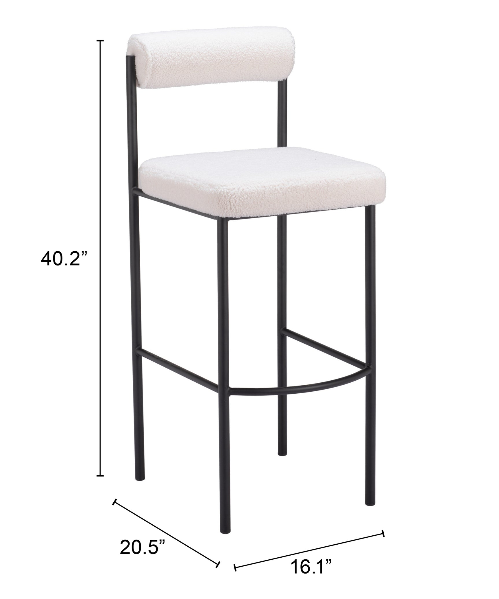 Livorno Ivory Barstool (Set of 2) - Ornate Home