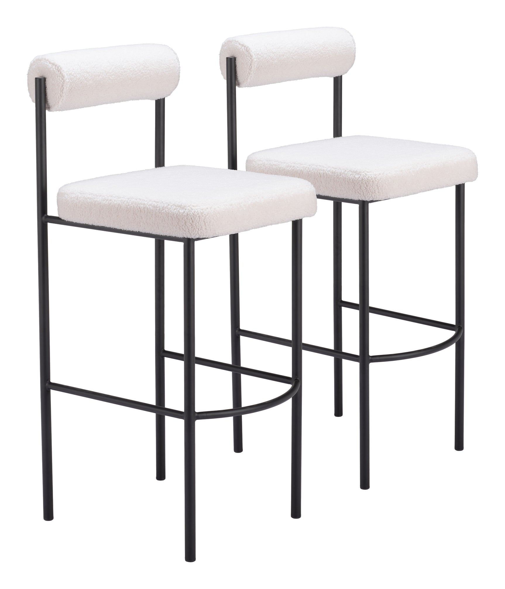 Livorno Ivory Barstool (Set of 2) - Ornate Home