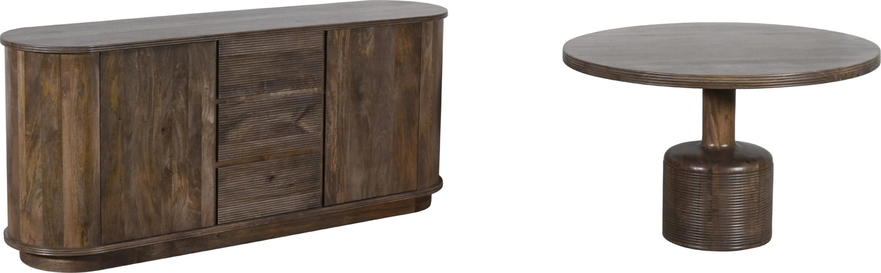 Liyana Natural Tan Solid Wood Round Dining Table - Ornate Home