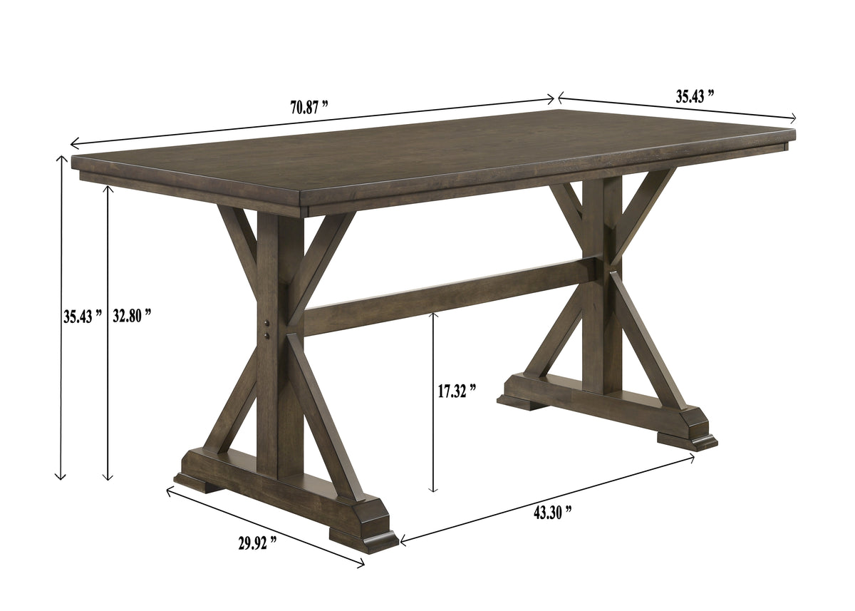 Lloyd Brown/Gray Counter Height Dining Set - Ornate Home