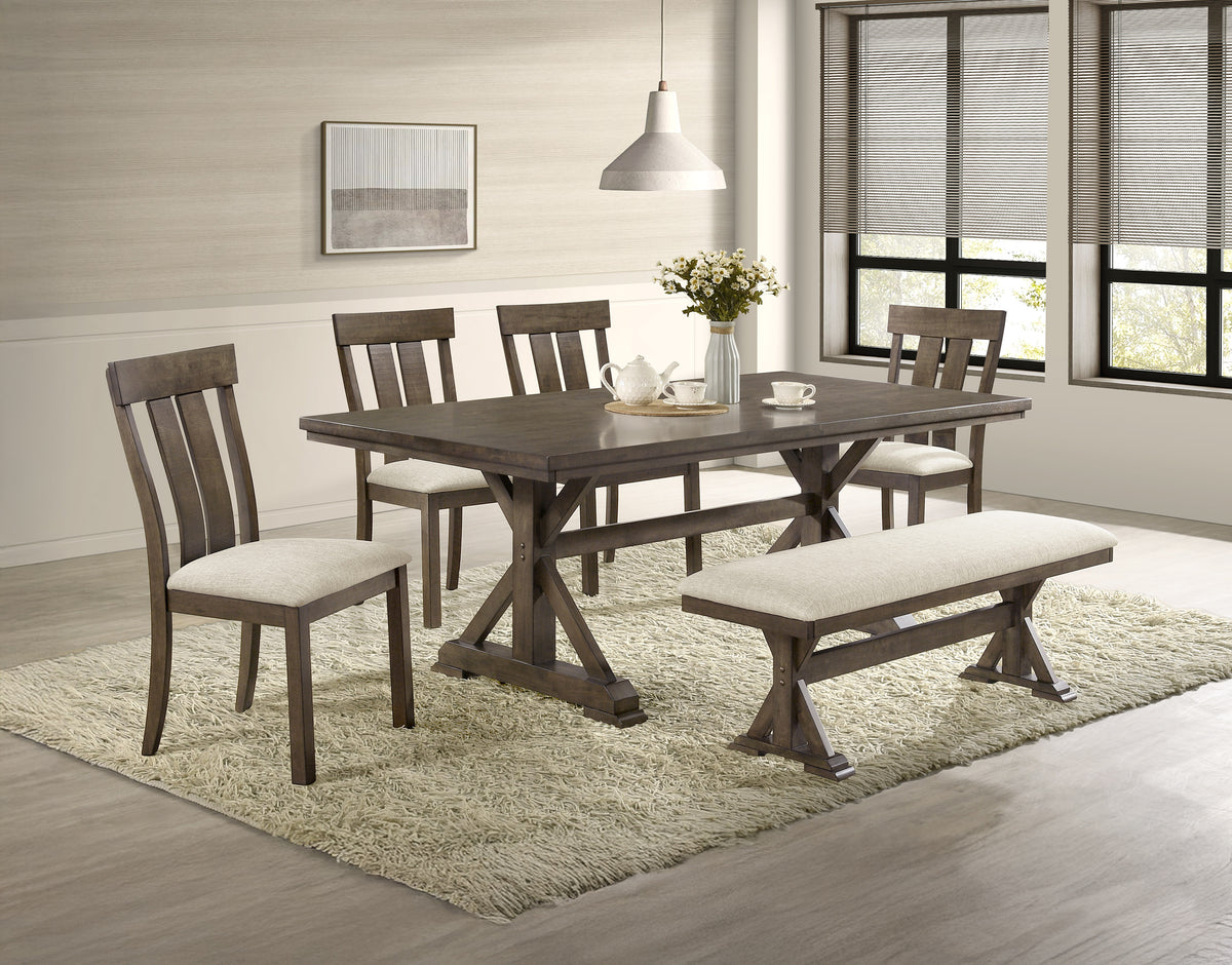 Lloyd Brown/Oat Dining Set - Ornate Home