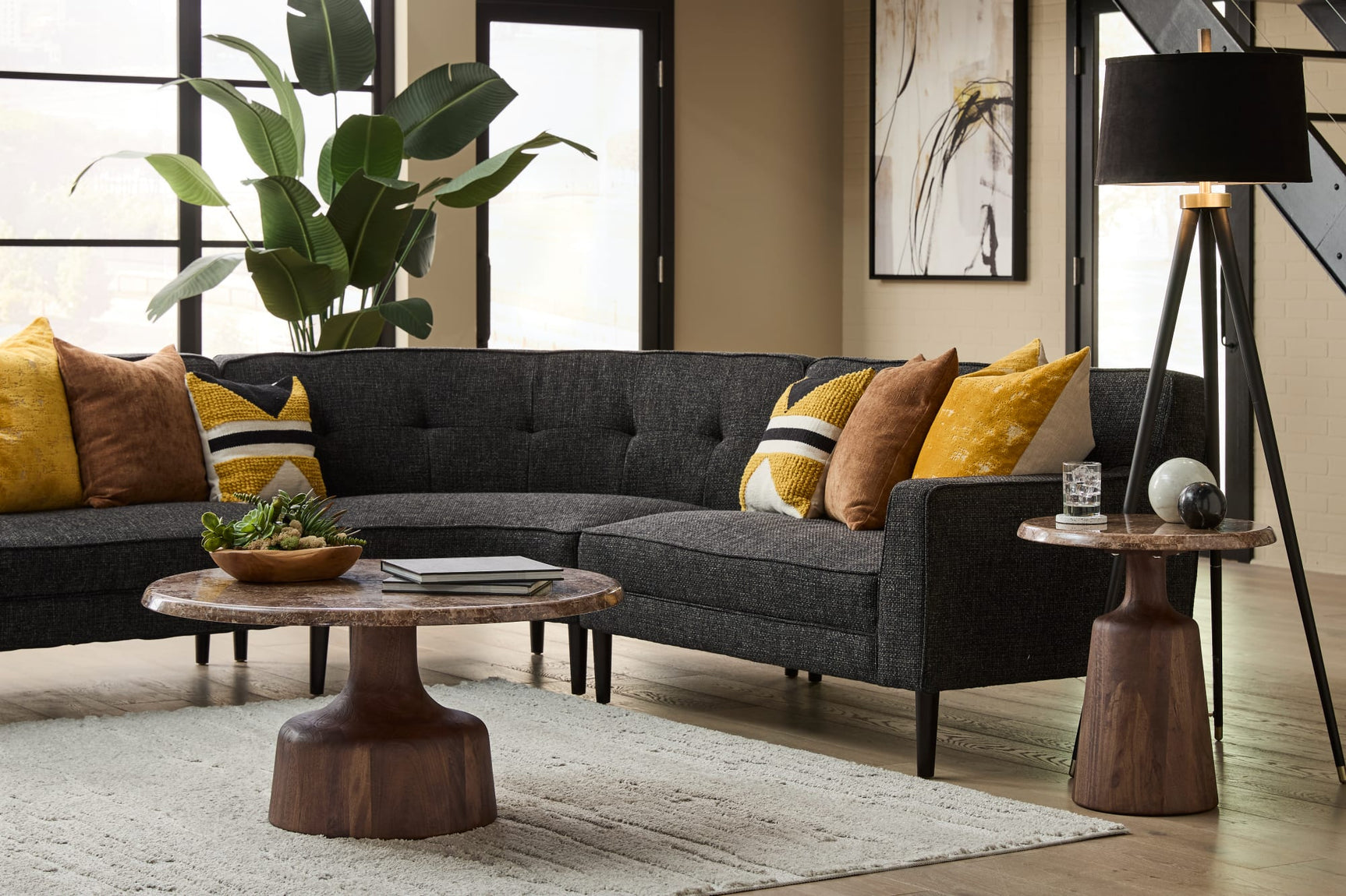Lloyd Tamarind/Brown Marble End Table