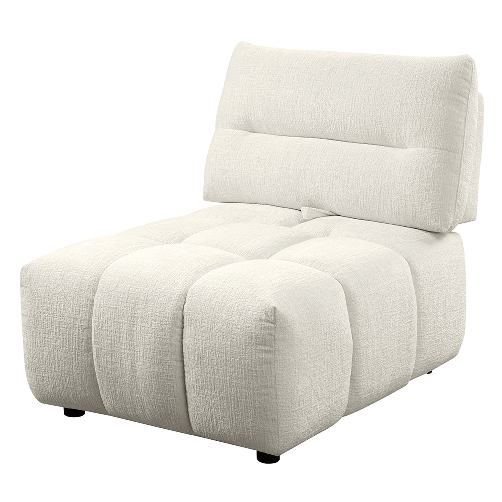Loanna Beige Modular Armless Chair - Ornate Home