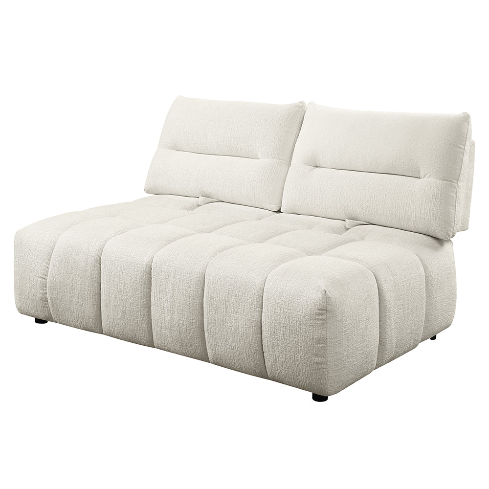 Loanna Beige Modular Loveseat - Ornate Home