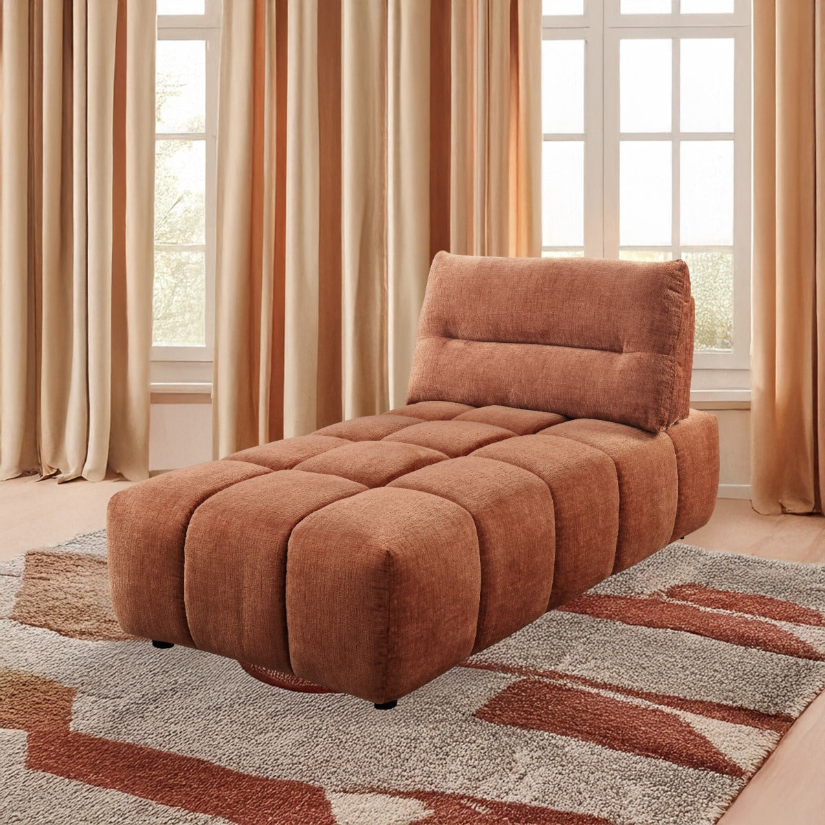 Loanna Coral Red Modular - Chaise - Ornate Home
