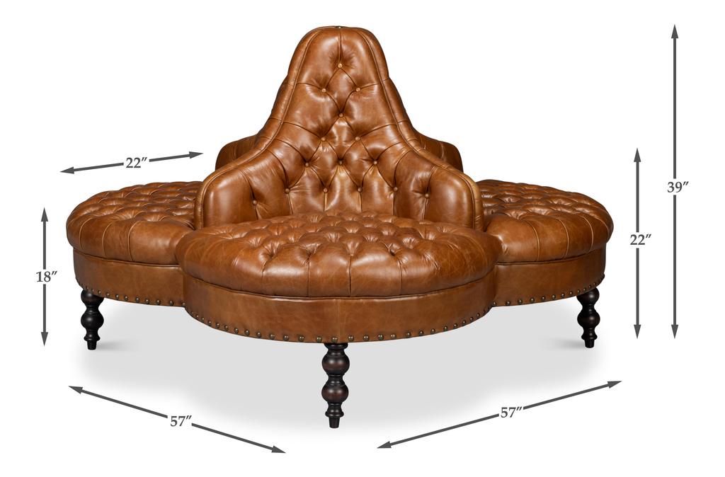 Lobby Brown Sofa - Ornate Home
