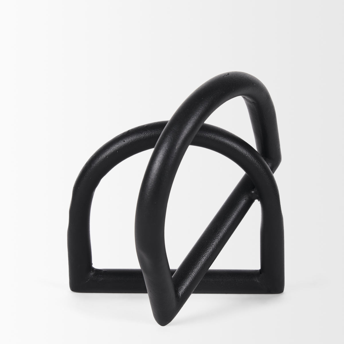Locke Matte Black Large Metal Decorative Object - Ornate Home