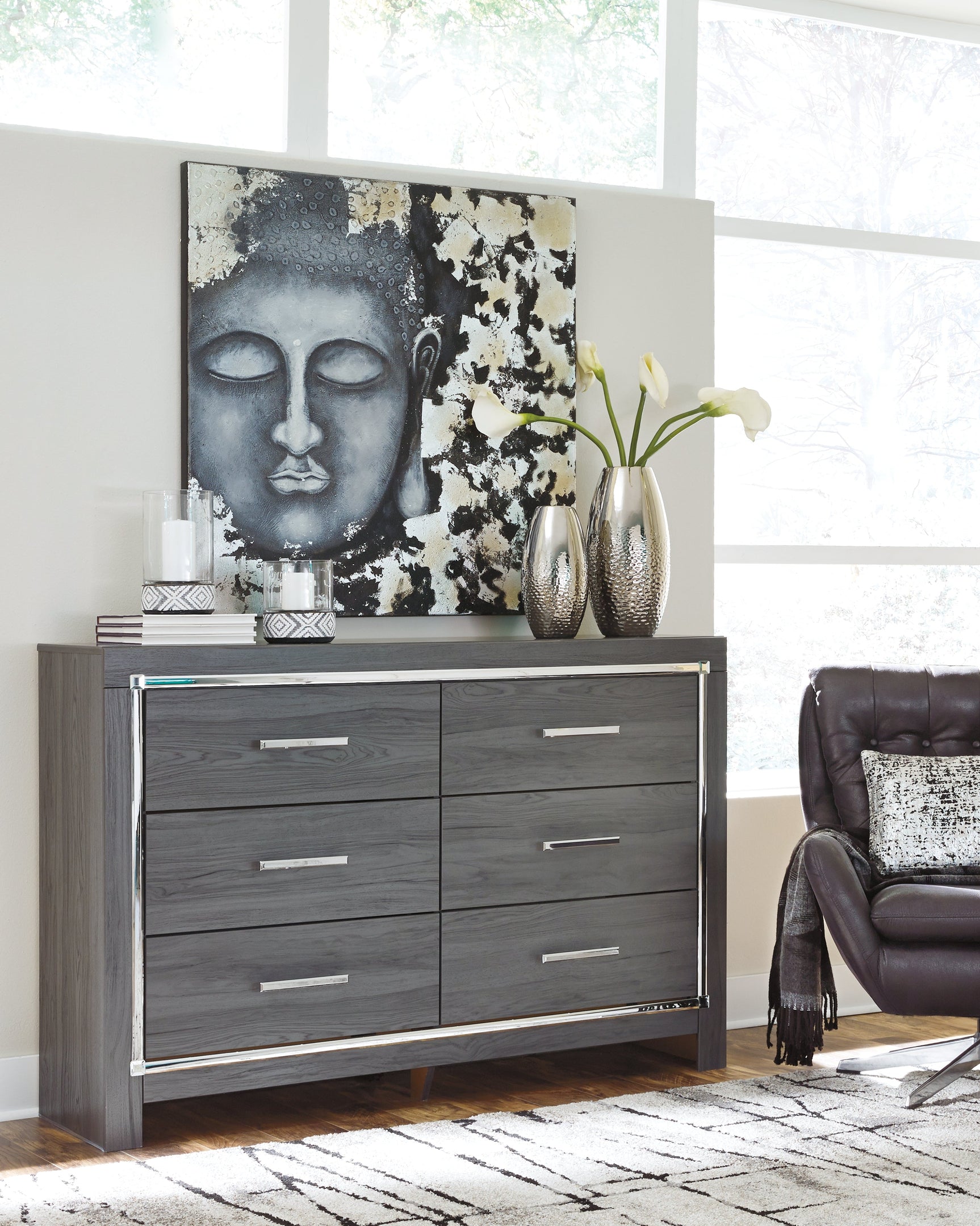 Lodanna Gray Full Panel Storage Bedroom Set with Dresser (Online Special Price) - Ornate Home