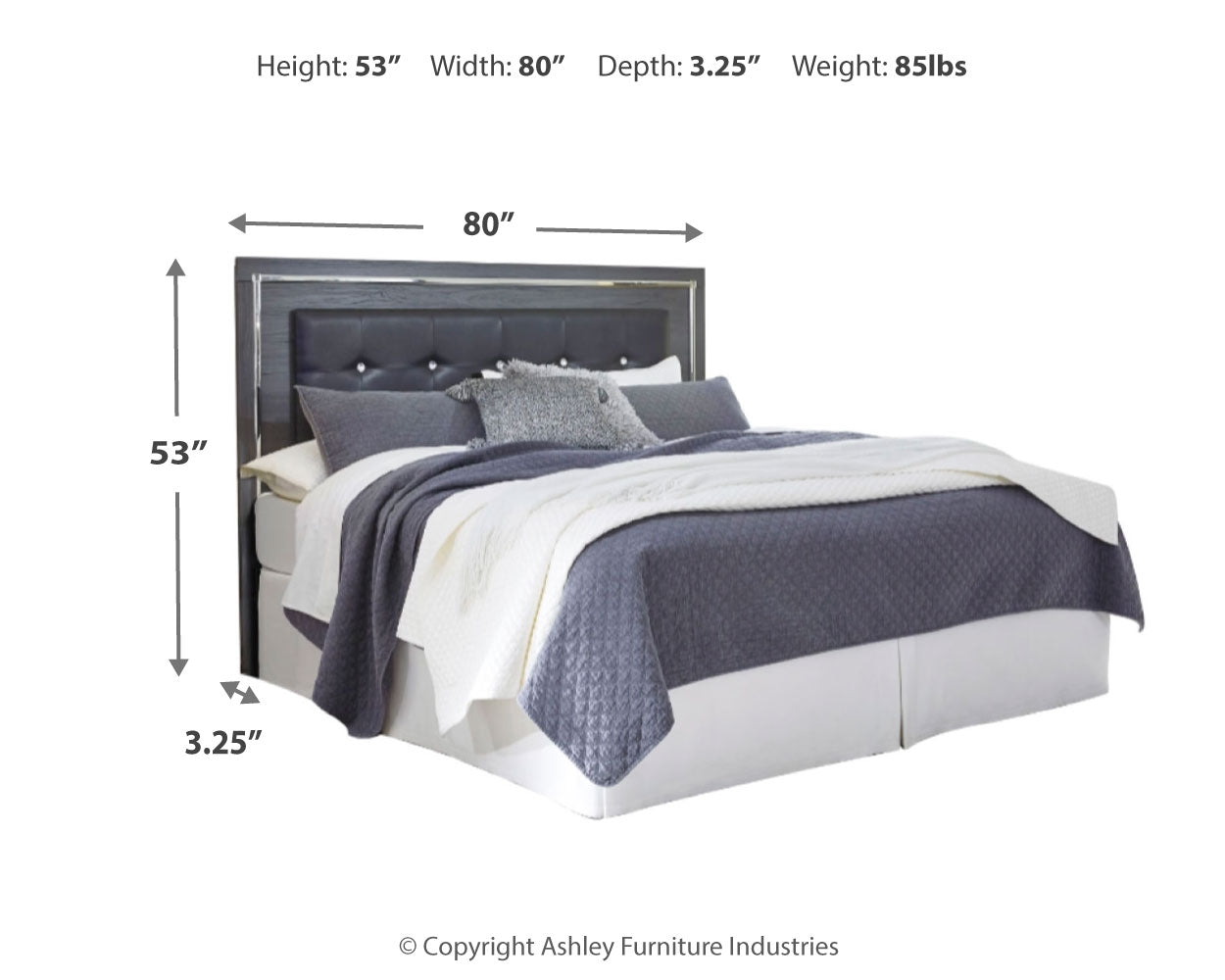 Lodanna Gray King/Cal King Panel Headboard, Dresser and Nightstand (Online Special Price) - Ornate Home