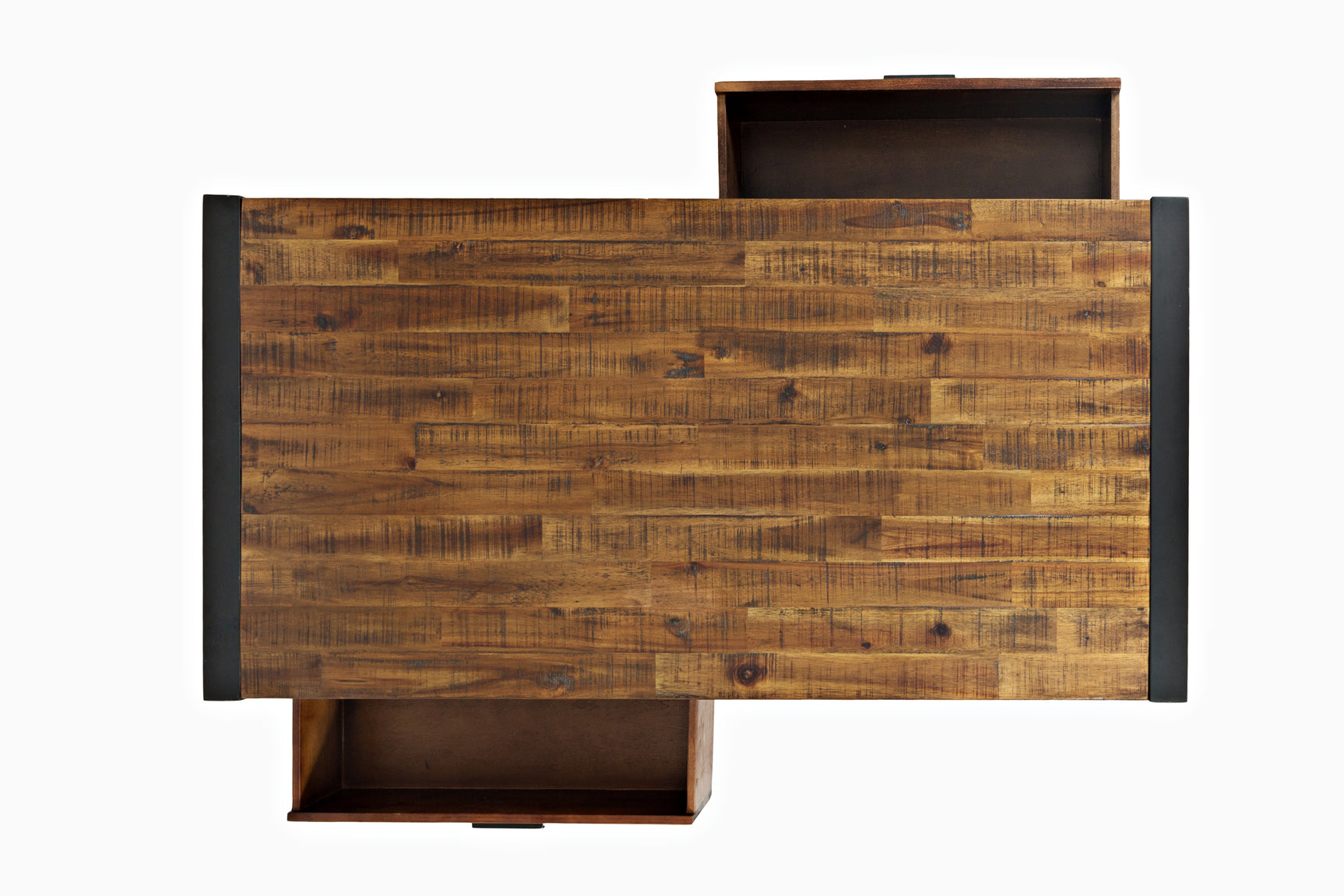 Loftworks Distressed Brown Cocktail Table w/Drawers - Ornate Home