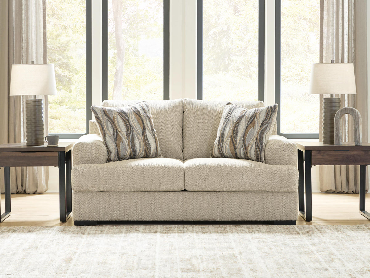 Lofwood Oatmeal Loveseat - Ornate Home