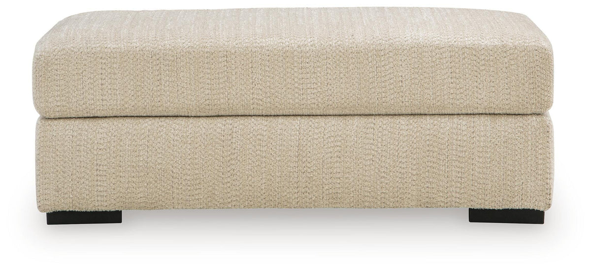 Lofwood Oatmeal Ottoman - Ornate Home