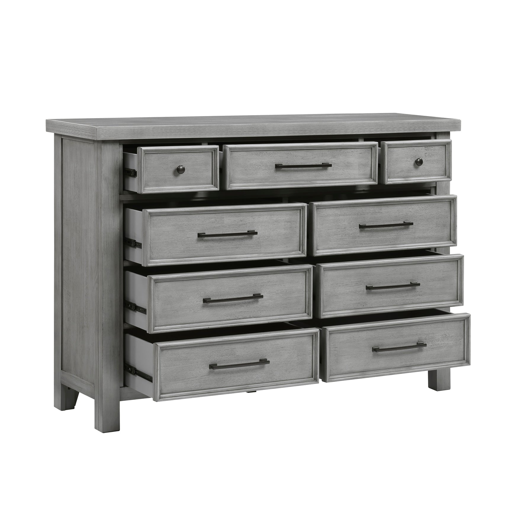 Logandale Antique Gray 5-Piece Queen Bedroom Set - Ornate Home