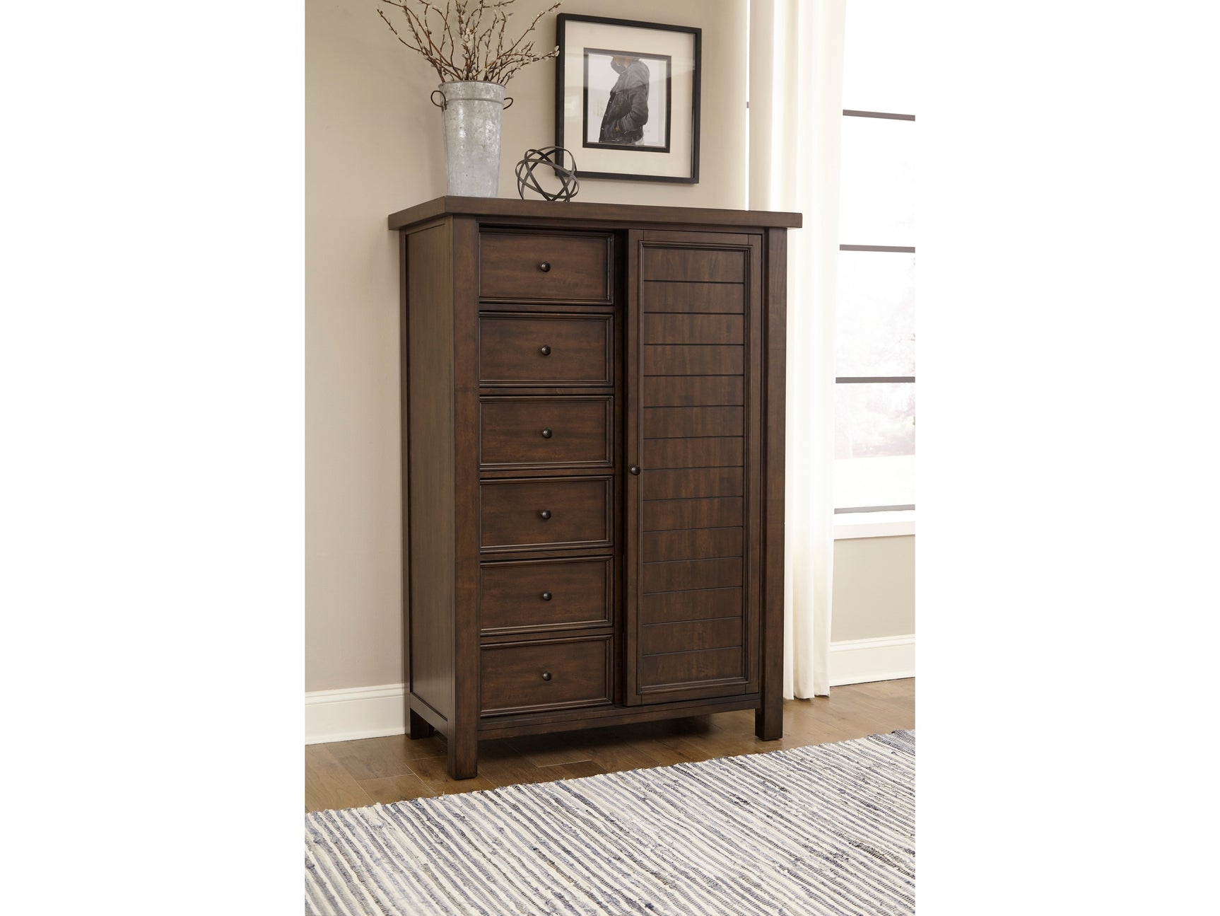 Logandale Brown Wardrobe - Ornate Home