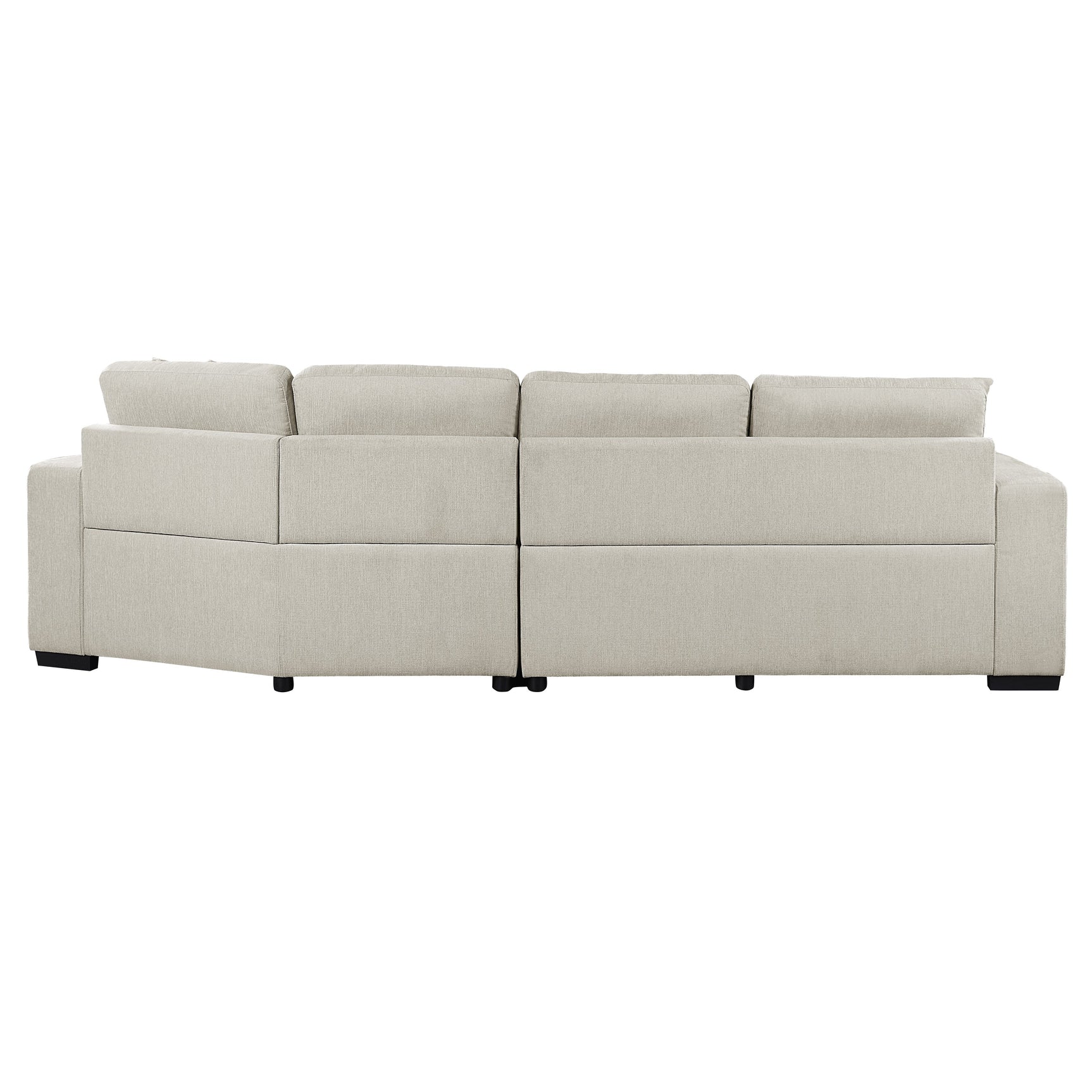 Logansport Beige 2-Piece Sectional Pull-Out Ottoman - Ornate Home