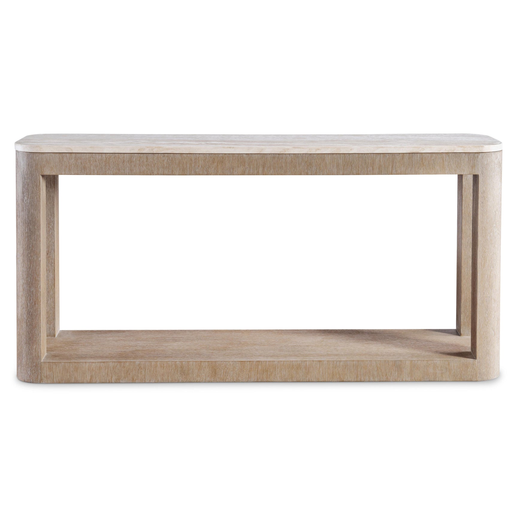 Loggia Travertine/Aria Console Table (Oak Base) - Ornate Home