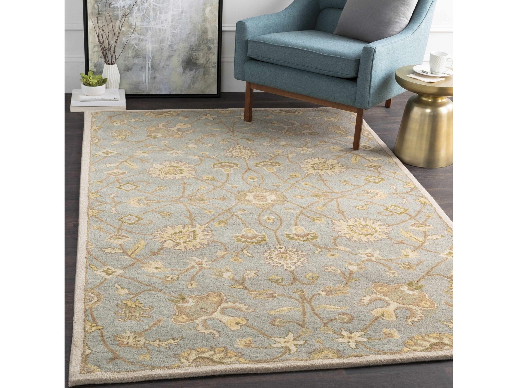 Logville Hand Tufted Light Olive 1121 Area Rug - Ornate Home