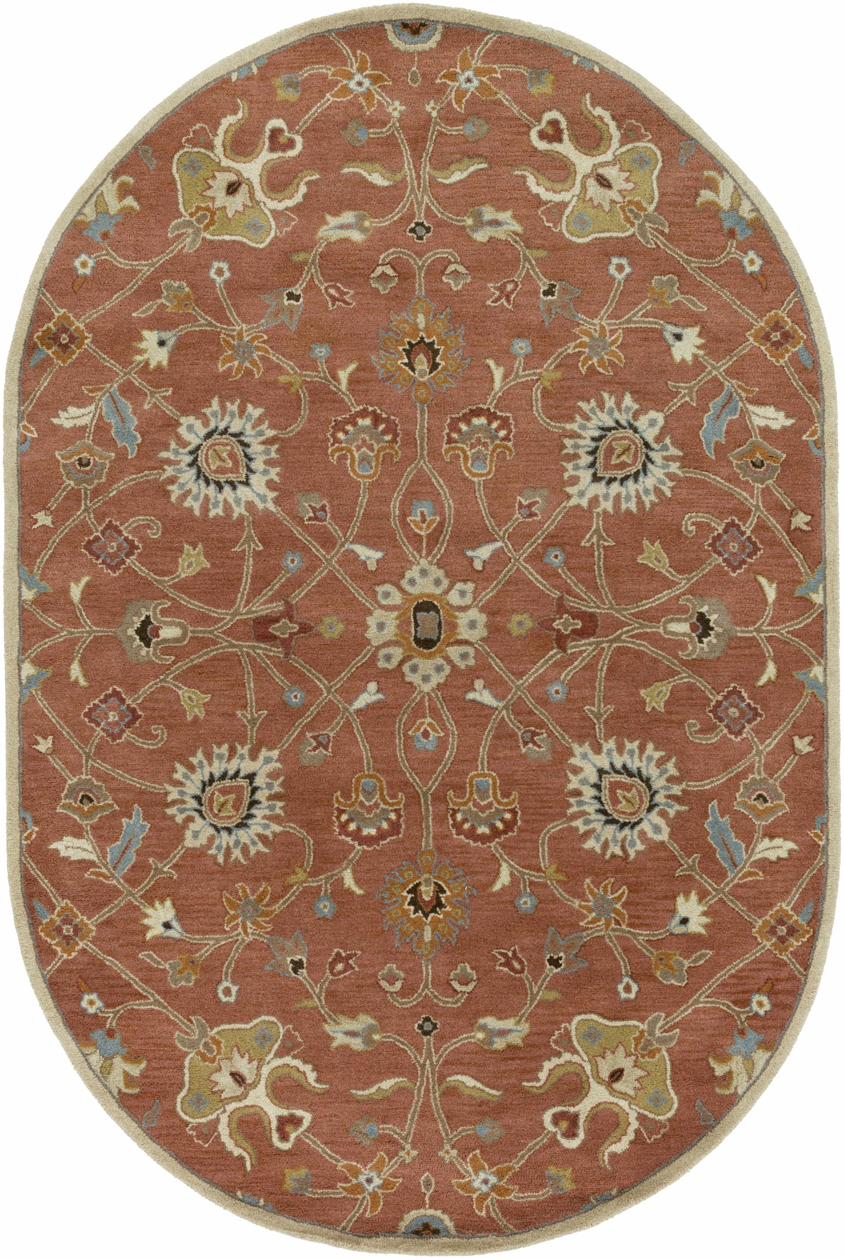 Logville Hand Tufted Rust 1119 Wool Rug - Ornate Home