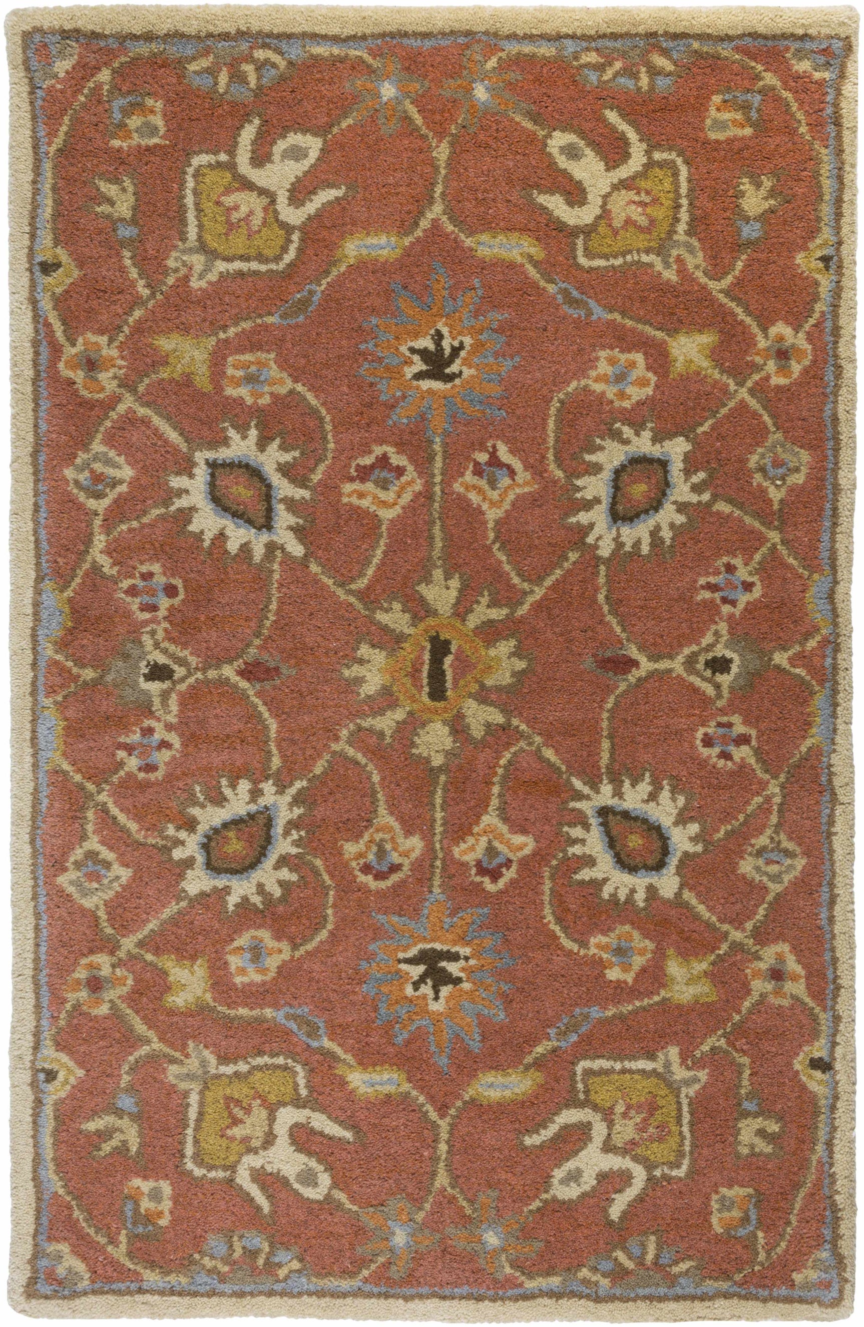 Logville Hand Tufted Rust 1119 Wool Rug - Ornate Home