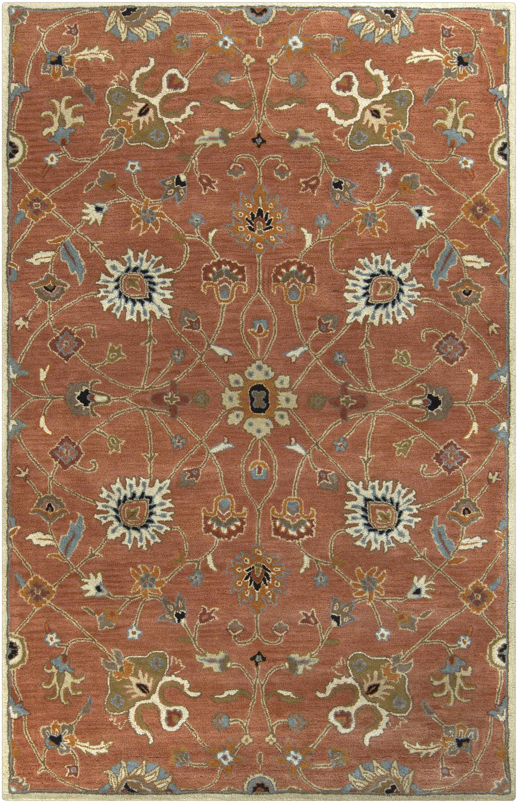Logville Hand Tufted Rust 1119 Wool Rug - Ornate Home