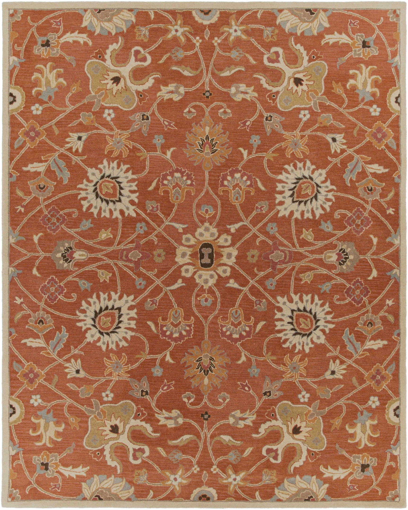 Logville Hand Tufted Rust 1119 Wool Rug - Ornate Home